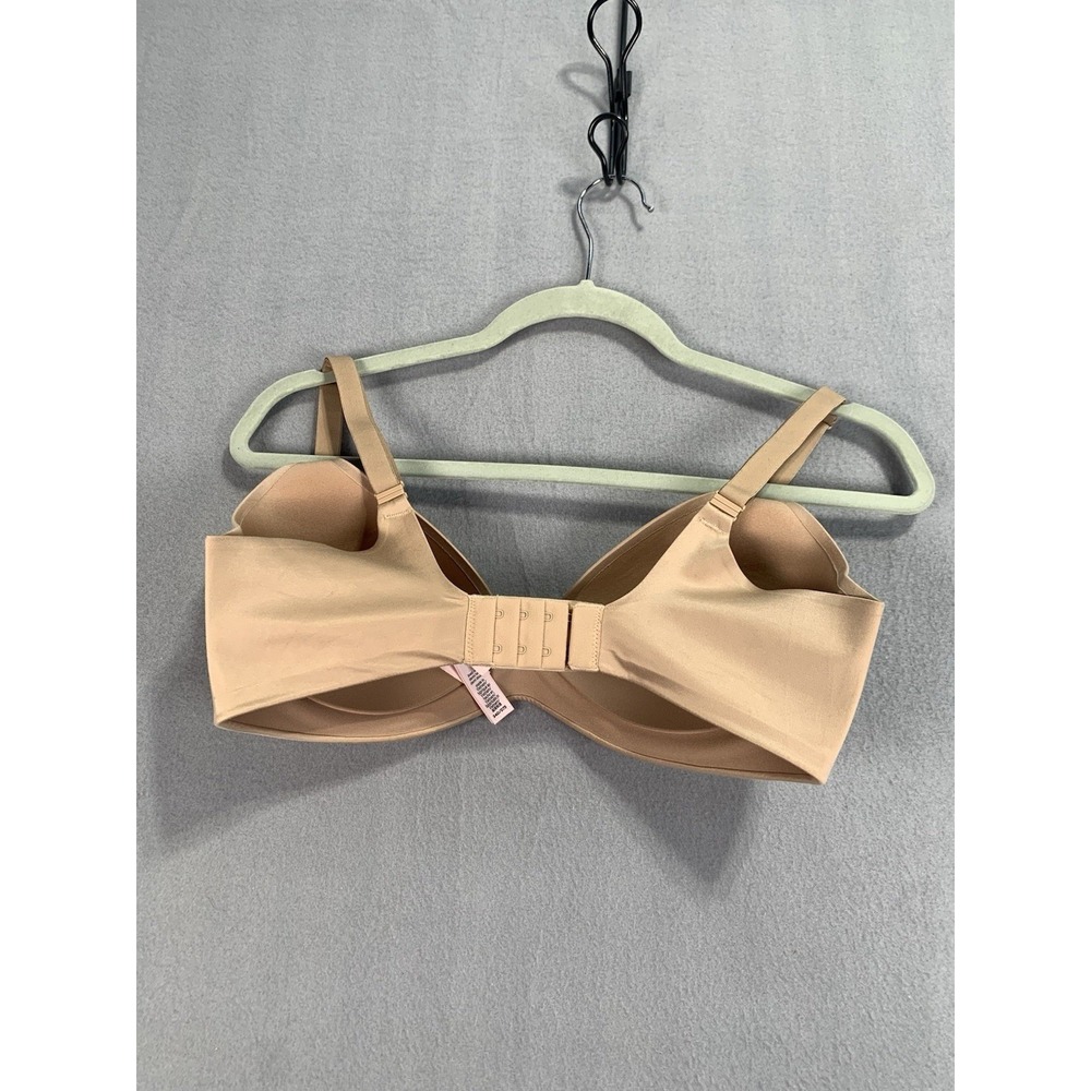 Victoria's Secret Nude Wireless T Shirt Bra 34D Lined Demi Smooth Beige - Picture 2 of 5